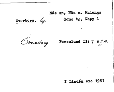 Bild på arkivkortet för arkivposten Överborg