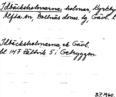 Bild på arkivkortet för arkivposten Idbäcksholmarna