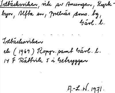 Bild på arkivkortet för arkivposten Idbäcksviken