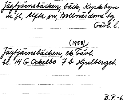Bild på arkivkortet för arkivposten Jägtjärnsbäcken