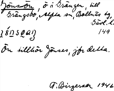 Bild på arkivkortet för arkivposten Jönsön