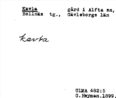 Bild på arkivkortet för arkivposten Kavla