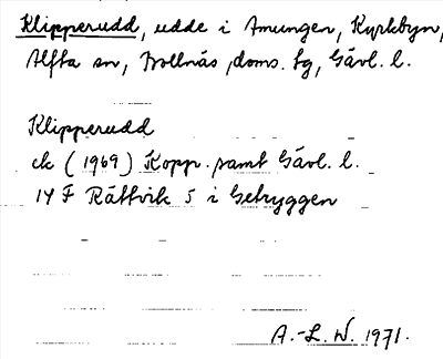 Bild på arkivkortet för arkivposten Klipperudd