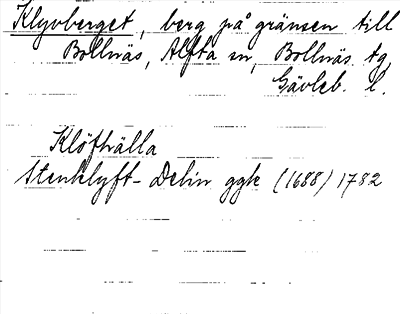Bild på arkivkortet för arkivposten Klyvberget
