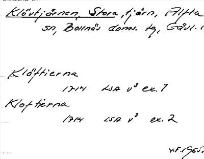 Bild på arkivkortet för arkivposten Klövtjärnen, Stora