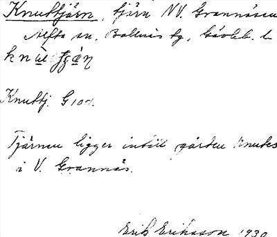 Bild på arkivkortet för arkivposten Knuttjärn
