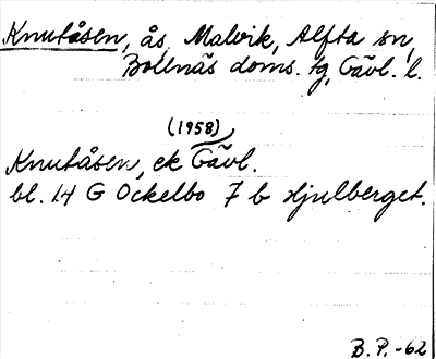 Bild på arkivkortet för arkivposten Knutåsen