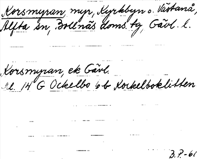 Bild på arkivkortet för arkivposten Korsmyran