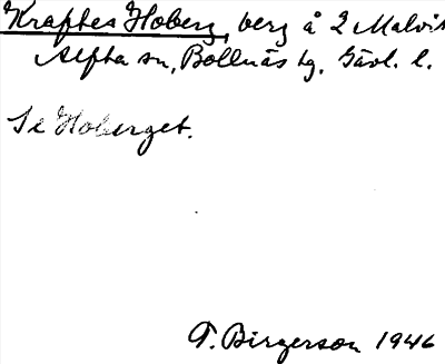 Bild på arkivkortet för arkivposten Kraftes Hoberg