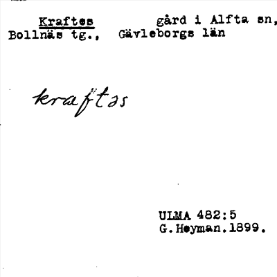 Bild på arkivkortet för arkivposten Kraftes