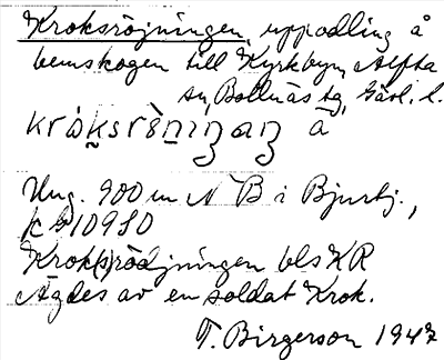 Bild på arkivkortet för arkivposten Kroksröjningen