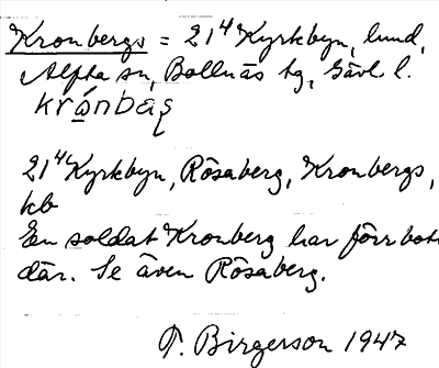 Bild på arkivkortet för arkivposten Kronbergs