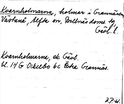 Bild på arkivkortet för arkivposten Kvarnholmarna
