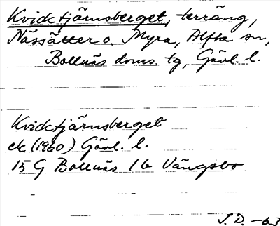 Bild på arkivkortet för arkivposten Kvicktjärnsberget