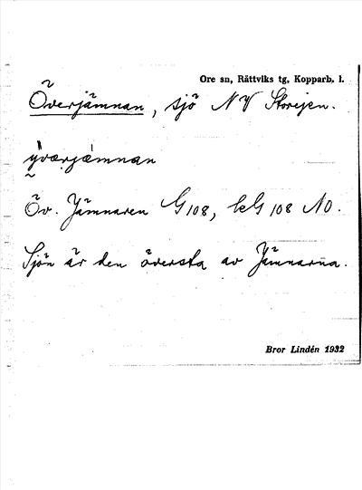 Bild på arkivkortet för arkivposten Överjämnan