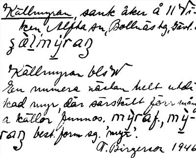 Bild på arkivkortet för arkivposten Källmyran