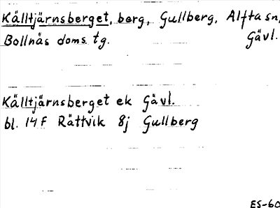 Bild på arkivkortet för arkivposten Källtjärnsberget