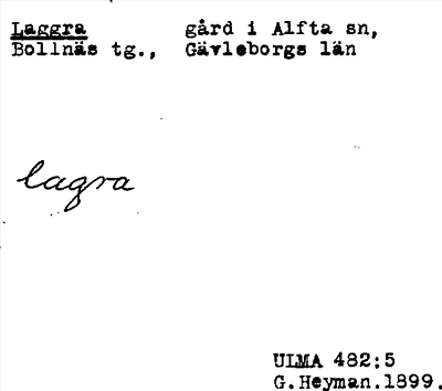 Bild på arkivkortet för arkivposten Laggra