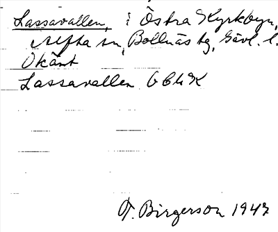 Bild på arkivkortet för arkivposten Lassavallen