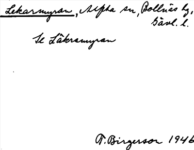 Bild på arkivkortet för arkivposten Lekarmyran