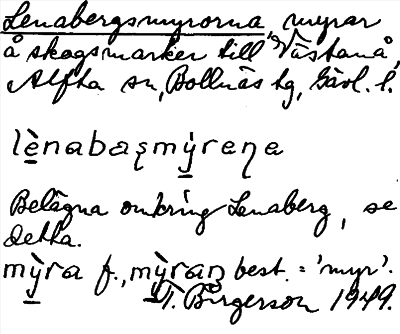 Bild på arkivkortet för arkivposten Lenabergsmyrorna