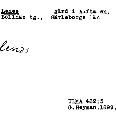 Bild på arkivkortet för arkivposten Lenes