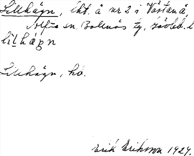 Bild på arkivkortet för arkivposten Lillhägn