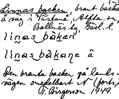Bild på arkivkortet för arkivposten Linnas backen