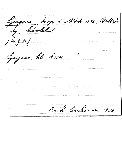 Bild på arkivkortet för arkivposten Ljugars