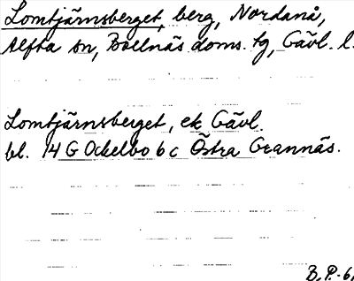 Bild på arkivkortet för arkivposten Lomtjärnsberget