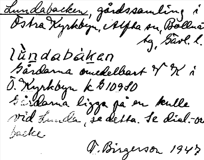Bild på arkivkortet för arkivposten Lundabacken