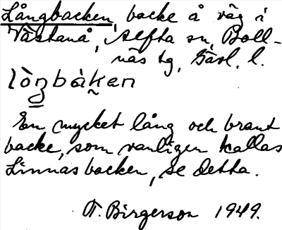 Bild på arkivkortet för arkivposten Långbacken