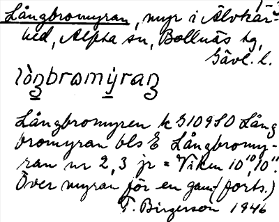 Bild på arkivkortet för arkivposten Långbromyran