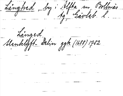 Bild på arkivkortet för arkivposten Långhed