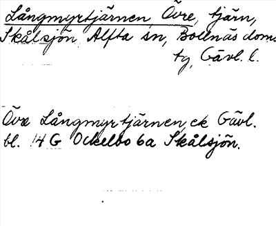 Bild på arkivkortet för arkivposten Långmyrtjärnen, Övre