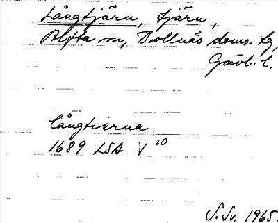 Bild på arkivkortet för arkivposten Långtjärn