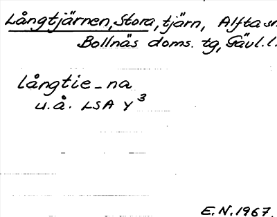 Bild på arkivkortet för arkivposten Långtjärnen, Stora