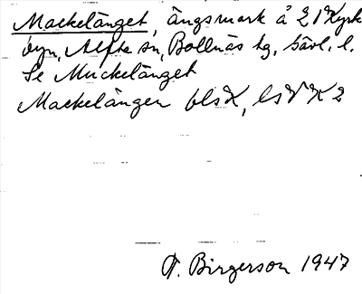 Bild på arkivkortet för arkivposten Mackelänget