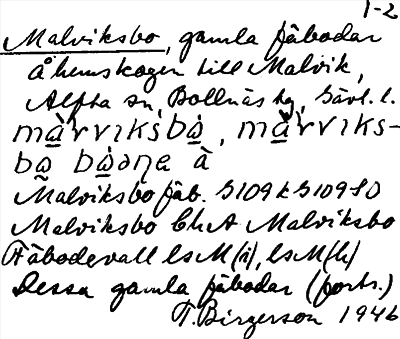 Bild på arkivkortet för arkivposten Malviksbo