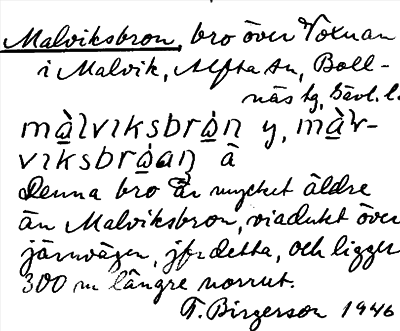 Bild på arkivkortet för arkivposten Malviksbron
