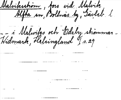 Bild på arkivkortet för arkivposten Malviksström