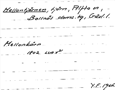 Bild på arkivkortet för arkivposten Mellantjärnen