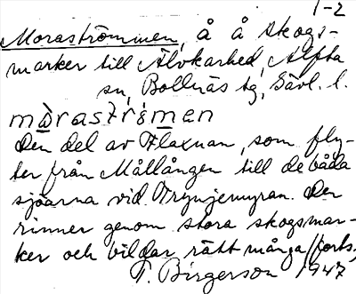 Bild på arkivkortet för arkivposten Moraströmmen