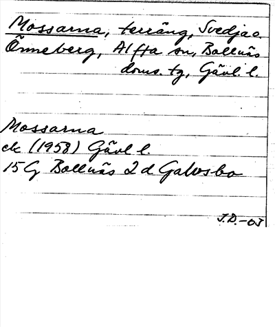 Bild på arkivkortet för arkivposten Mossarna