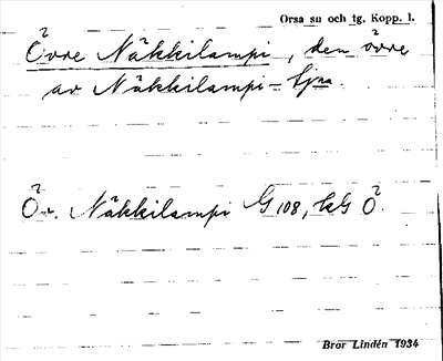 Bild på arkivkortet för arkivposten Övre Näkkilampi