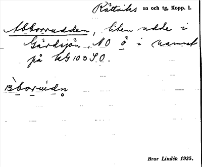 Bild på arkivkortet för arkivposten Abborrudden