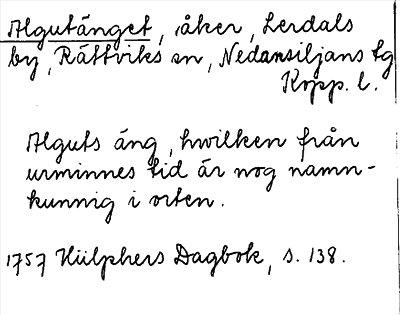 Bild på arkivkortet för arkivposten Algutänget