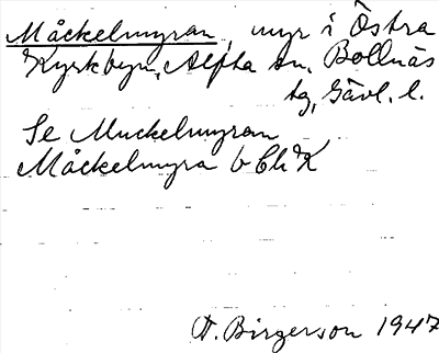 Bild på arkivkortet för arkivposten Måckelmyran