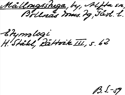 Bild på arkivkortet för arkivposten Mållongsstuga