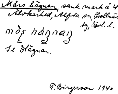 Bild på arkivkortet för arkivposten Mårs hägnan